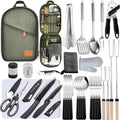 Iron Trail Supply Camping Cooking Set- 31 Pcs Camping Utensils Camping Essentials Camping Gear for Camp Kitchen Cooking and Grilling Portable Outdoor Cooking Travel Set for RV Tent Camper BBQs Camping Accessories