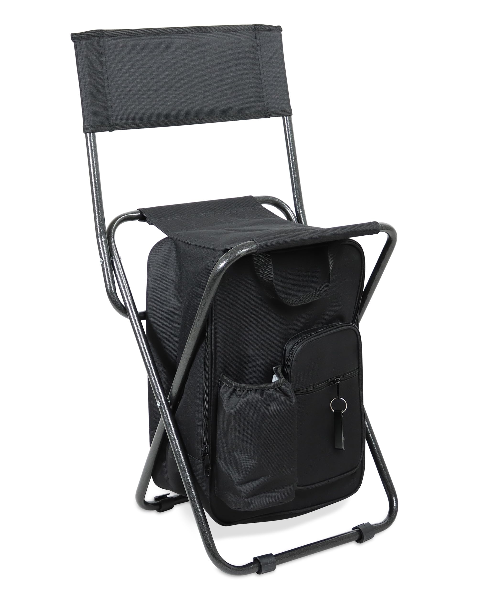 Iron Trail Supply Folding Chair with Cooler for 225 lbs - Portable Backpack Cooler Chair - Ice Chest Backpack Chair with Back Rest for Camping Fishing Hunting Tailgating Picnics Lunchbox Stool