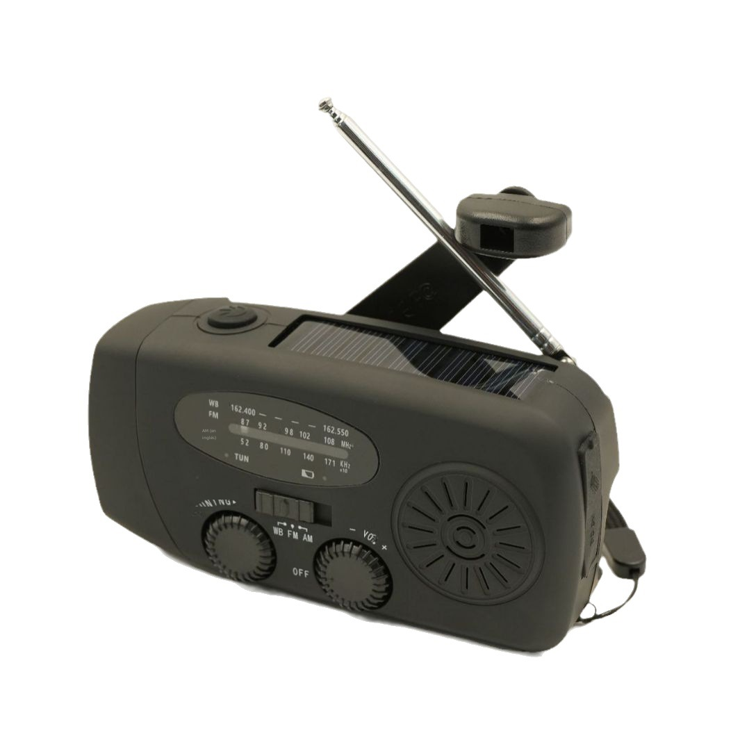 Iron Trail Emergency Solar Hand-Crank Radio & Flashlight