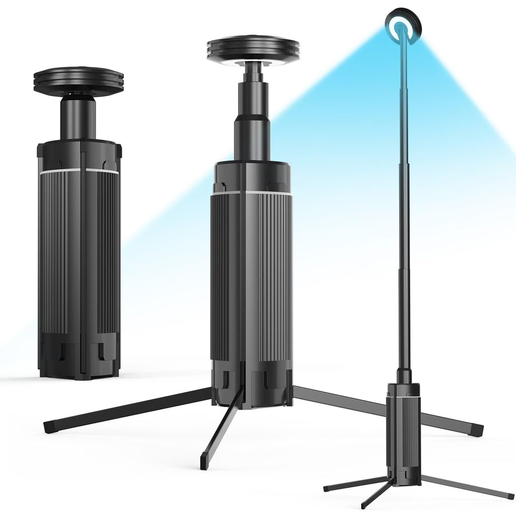 Iron Trail Supply BIAT Telescopic Camping Light 1PCS Camping Lantern Rechargeable Led Work Light with Stand Battery Powered 10800mah Portable Camping Lamp and Flashlight Camping Lights for Hiking Camping Fishing