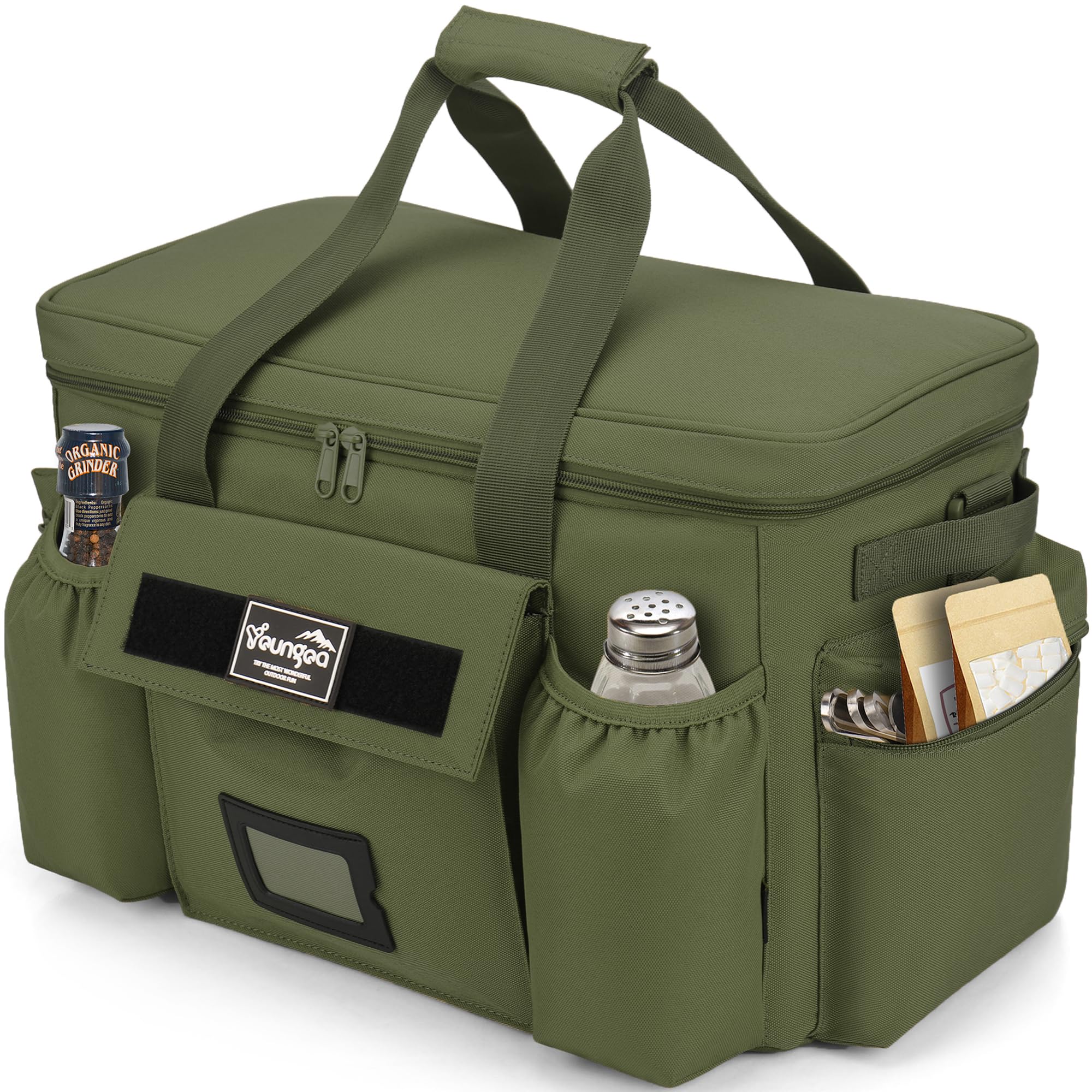 Iron Trail Supply YOUNGOA 30L Large Soft Sided Cooler Bag Insulated Collapsible Ice Chest for Travel Camping Beach Grocery 48-Can Leakproof
