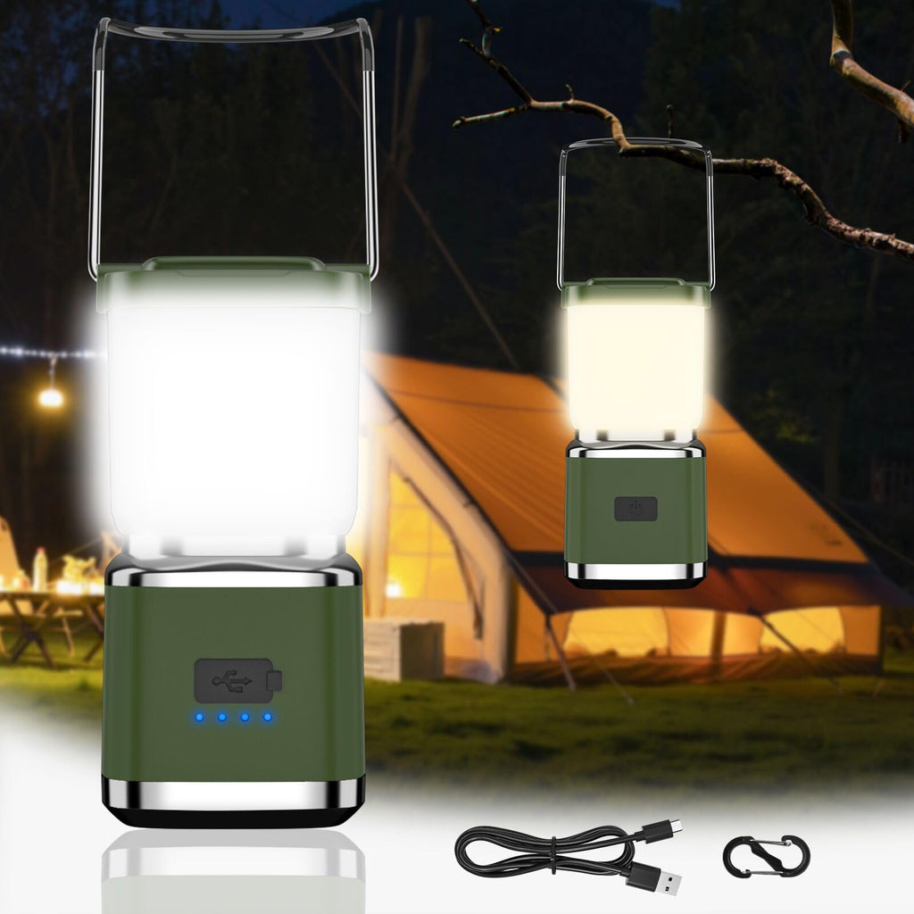 Iron Trail Supply LED Camping Lantern 1000 Lumens Camping Lantern Rechargeable with 4 Light Modes Waterproof Camping Essentials Mini Lantern Flashlight for Camping Hurricane Emergency Hiking Power Outages