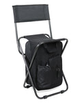 Iron Trail Supply Folding Chair with Cooler for 225 lbs - Portable Backpack Cooler Chair - Ice Chest Backpack Chair with Back Rest for Camping Fishing Hunting Tailgating Picnics Lunchbox Stool