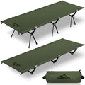 Iron Trail Supply SUSNTY Camping cots for AdultsUltralight Camping Cot with Leg ExtendersPortable Folding Camping cotBackpacking Compact Tent Cot for Outdoor Camping Hiking(Green)