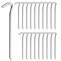 Iron Trail Suplly RITDVNI 20Pcs 7" Tent Pegs Ground Stakes Metal Stakes Camping Peg for Pitching Camping Camping Outdoor Decoration