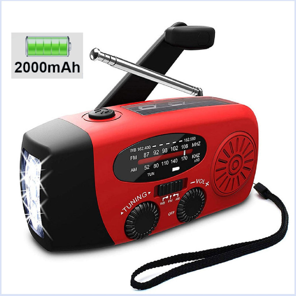 Iron Trail Emergency Solar Hand-Crank Radio & Flashlight